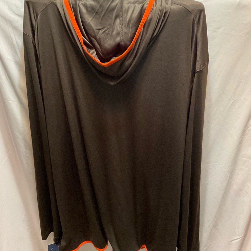 Fanatics Chocolate Brown Hoodie with Tangerine Accents